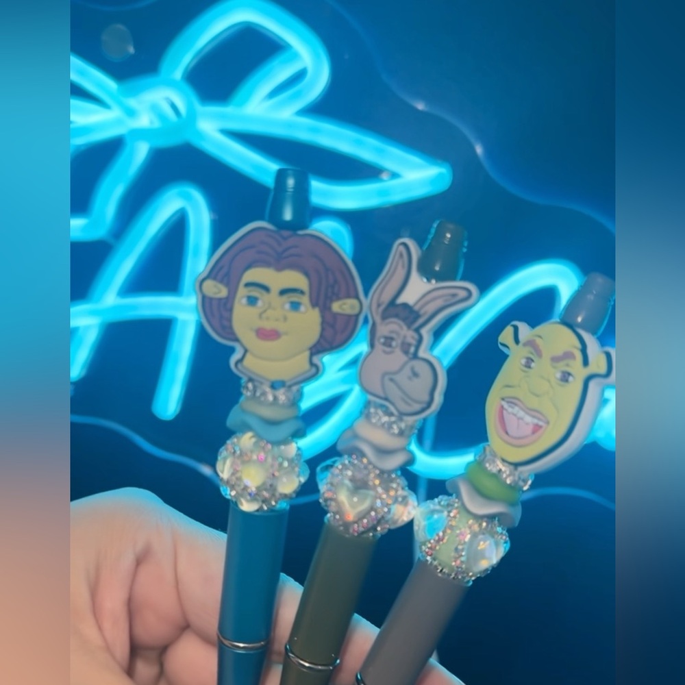 Shrek Character Gel Pens - Shrek, Fiona & Donkey
